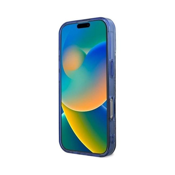 Guess IML Peony On 4G Fone už iPhone 16 Pro - Mėlynas