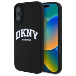 dėklas su baltu atspausdintu logotipu iPhone 16
