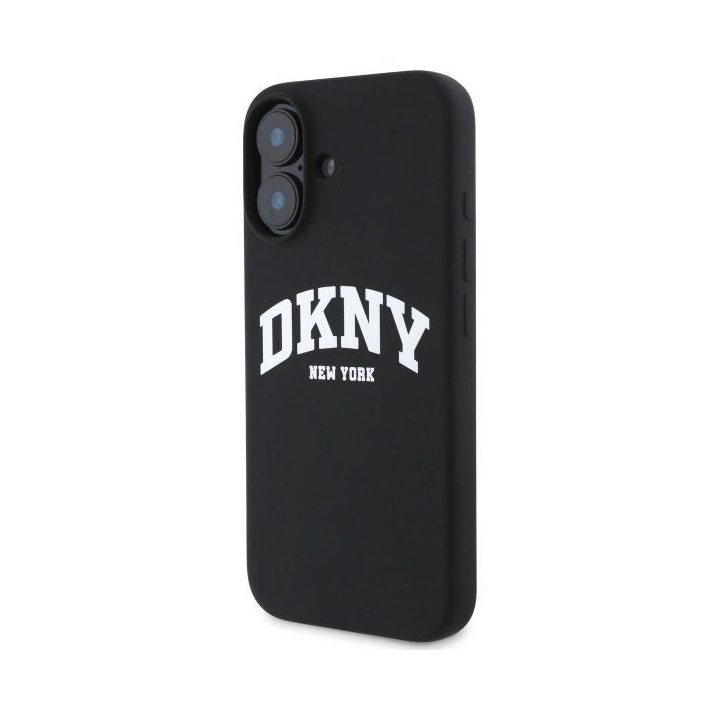 dėklas su baltu atspausdintu logotipu iPhone 16