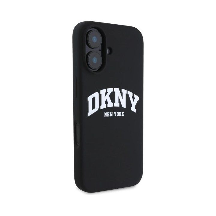 dėklas su baltu atspausdintu logotipu iPhone 16