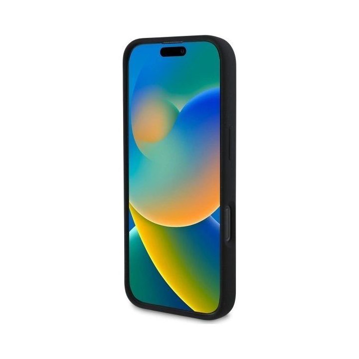 dėklas su baltu atspausdintu logotipu iPhone 16