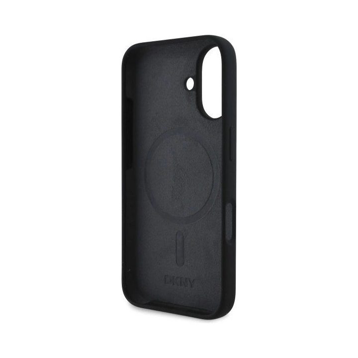 dėklas su baltu atspausdintu logotipu iPhone 16