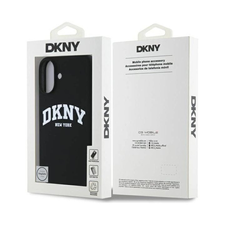 dėklas su baltu atspausdintu logotipu iPhone 16