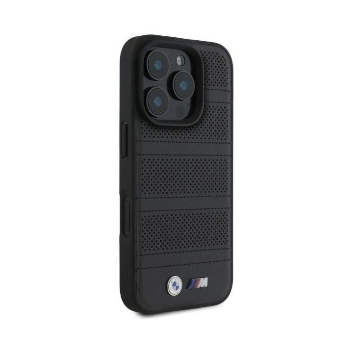 BMW M Perforated And Stitched Line MagSafe“ dėklas skirtas iPhone 16 Pro Max“ – juodas