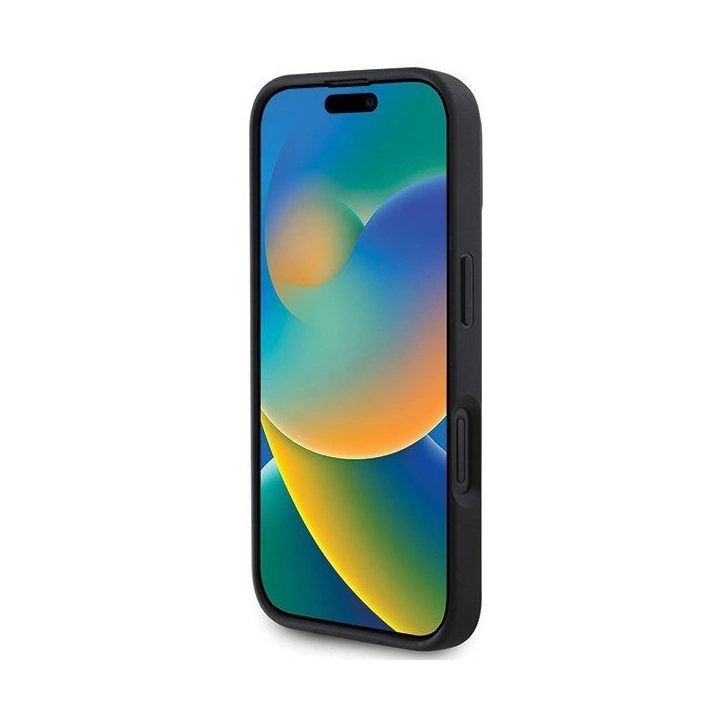 BMW ženklas, rombinis metalinis logotipas, MagSafe“ dėklas iPhone 16 Pro Max“ – raudonas