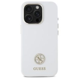 Strass 4G dėklas iPhone 16 Pro - baltas
