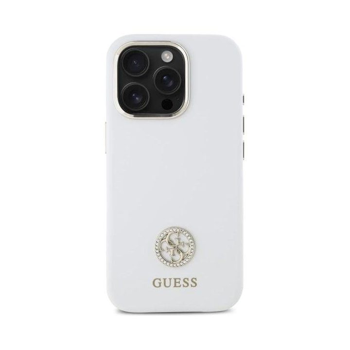Strass 4G dėklas iPhone 16 Pro - baltas