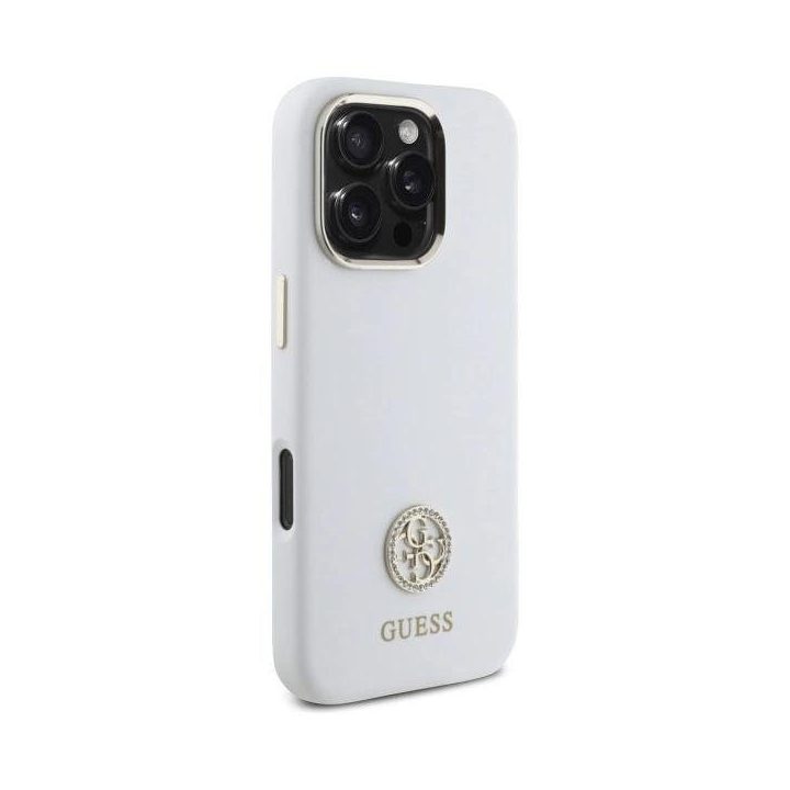 Strass 4G dėklas iPhone 16 Pro - baltas