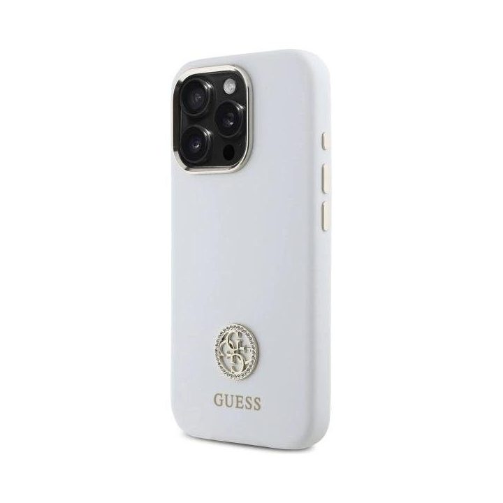 Strass 4G dėklas iPhone 16 Pro - baltas