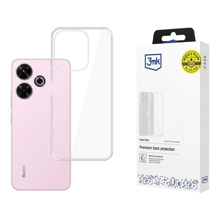 Clear Case“ skirtas Xiaomi Redmi Note 13R 5G“ / Redmi 13 4G“ – skaidrus