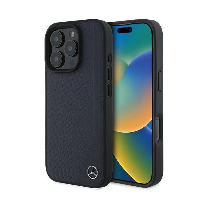 Mercedes MB“ odinis dėklas su MagSafe“ iPhone 16 Pro Max“ – tamsiai mėlynas