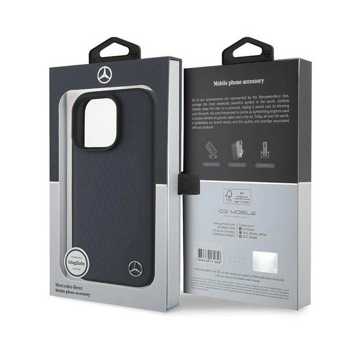 Mercedes MB“ odinis dėklas su MagSafe“ iPhone 16 Pro Max“ – tamsiai mėlynas