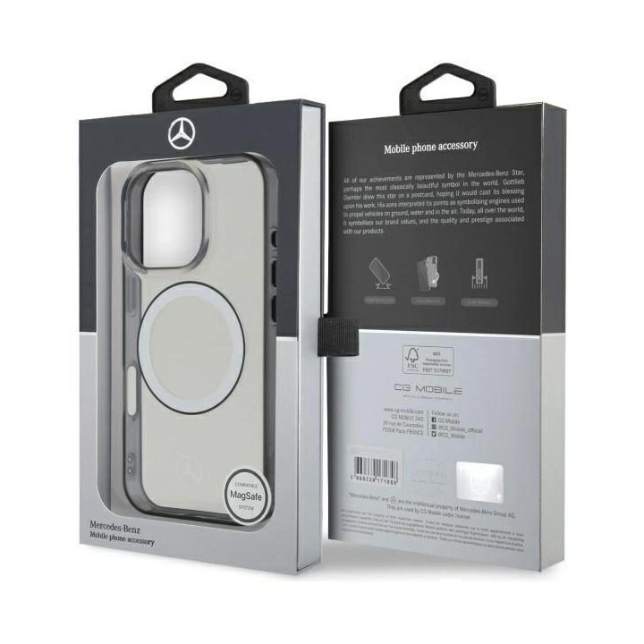 iPhone 16 Pro“ telefono dėklas – skaidrus