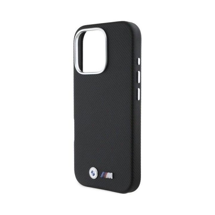 BMW M Edition Kevlar Wrapped Metal iPhone 16 Pro Max“ dėklas – juodas