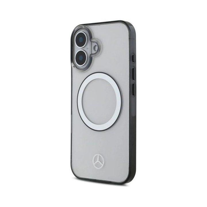 Mercedes“ logotipas iPhone 16“ dėklas – permatomas