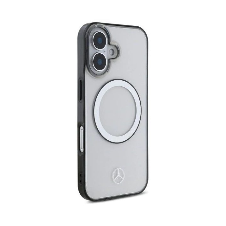 Mercedes“ logotipas iPhone 16“ dėklas – permatomas