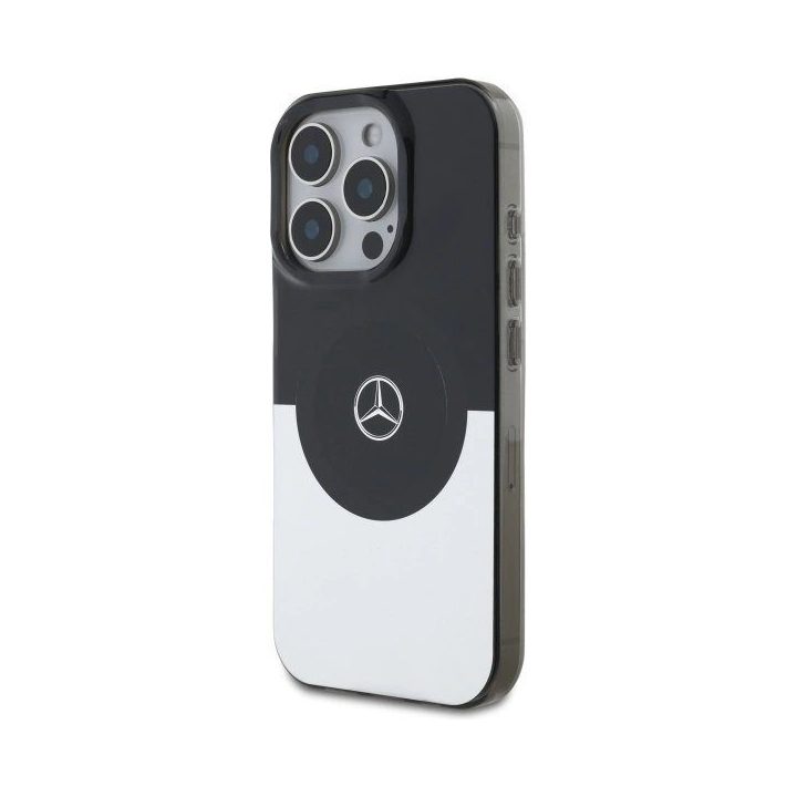 Mercedes“ dvisluoksnis BiColor“ MagSafe“ dėklas iPhone 16 Pro Max“ – sidabro spalvos