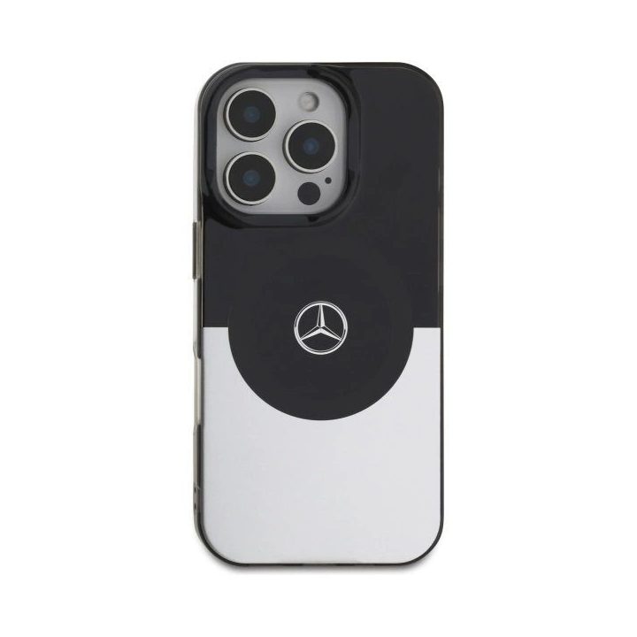 Mercedes“ dvisluoksnis BiColor“ MagSafe“ dėklas iPhone 16 Pro Max“ – sidabro spalvos