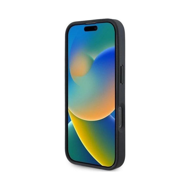 BMW telefono dėklas Crossing Lines“ iš odos iPhone 16 Pro Max“ - juodos spalvos