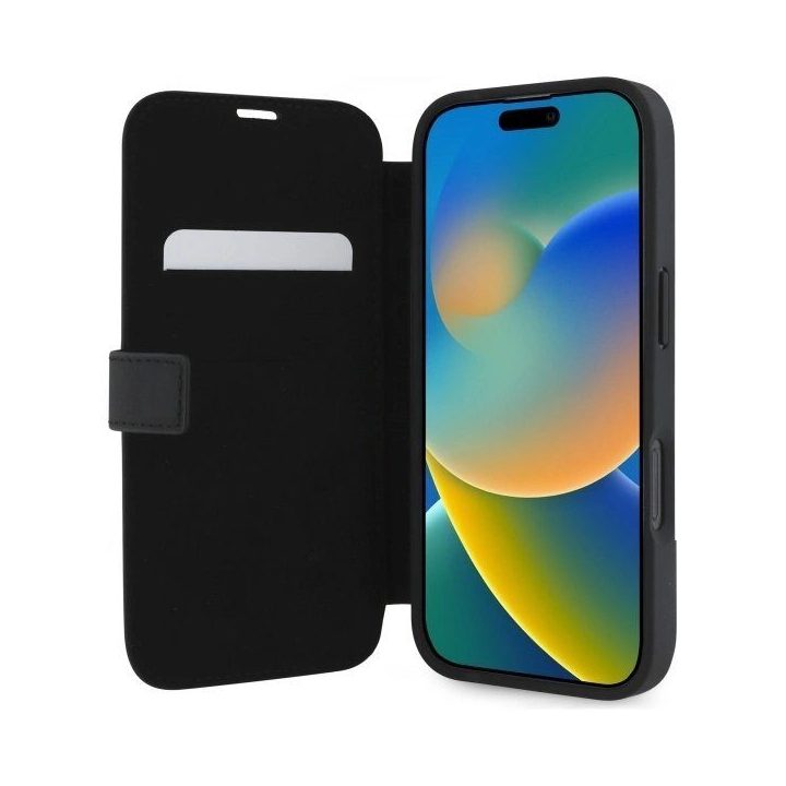 Mercedes“ odinis medžio imitacijas dėklas iPhone 16“ – juodas