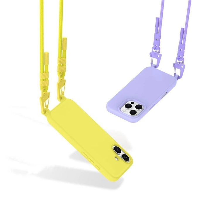 dėklas su laideliu iPhone 16 Pro Max - violetinė
