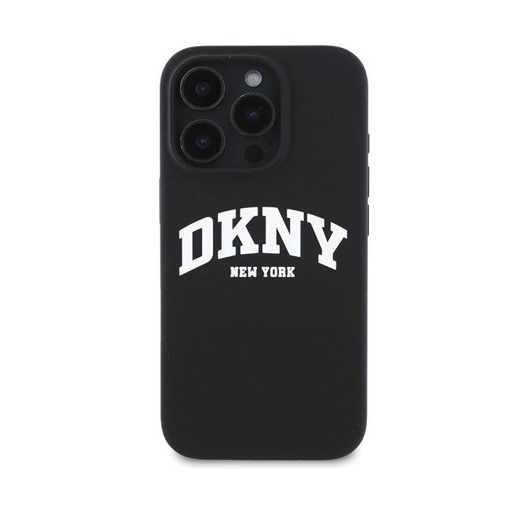 silikoninis MagSafe“ dėklas su logotipu iPhone 16 Pro Max“ – juodas