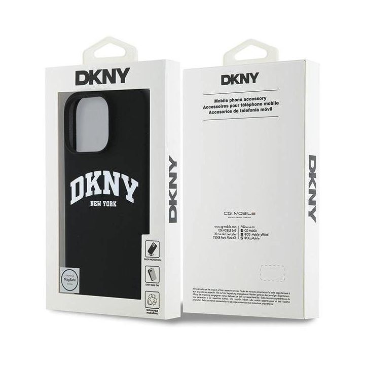 silikoninis MagSafe“ dėklas su logotipu iPhone 16 Pro Max“ – juodas