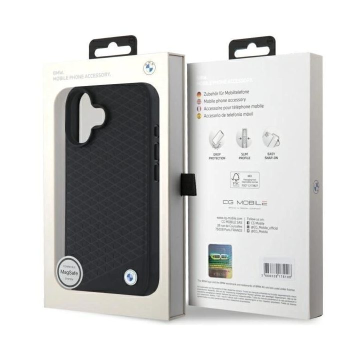 BMW iPhone 16“ dėklas – juodas
