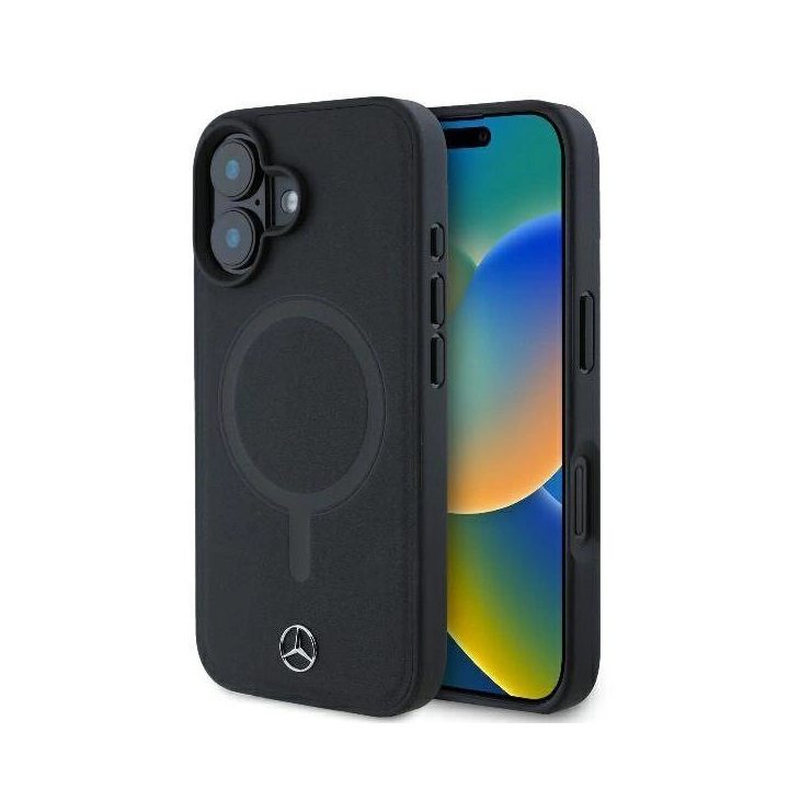 Mercedes“ odos MagSafe iPhone 16 Plus“ dėklas – juodos spalvos