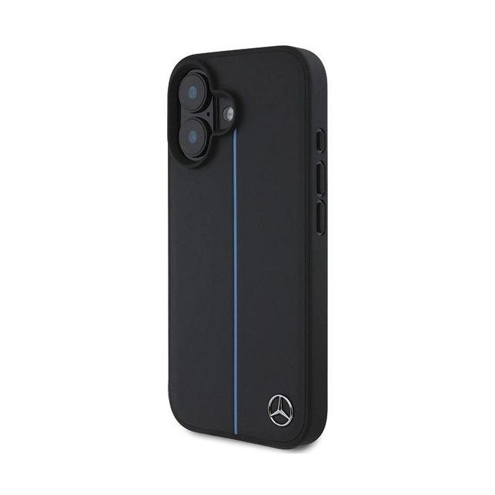 Mercedes MB Blue Line odinis MagSafe dėklas iPhone 16 - juodas
