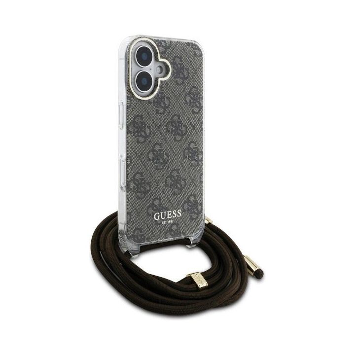 Dėklas su raišteliu iPhone 16 - rudas