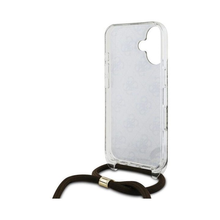 Dėklas su raišteliu iPhone 16 - rudas