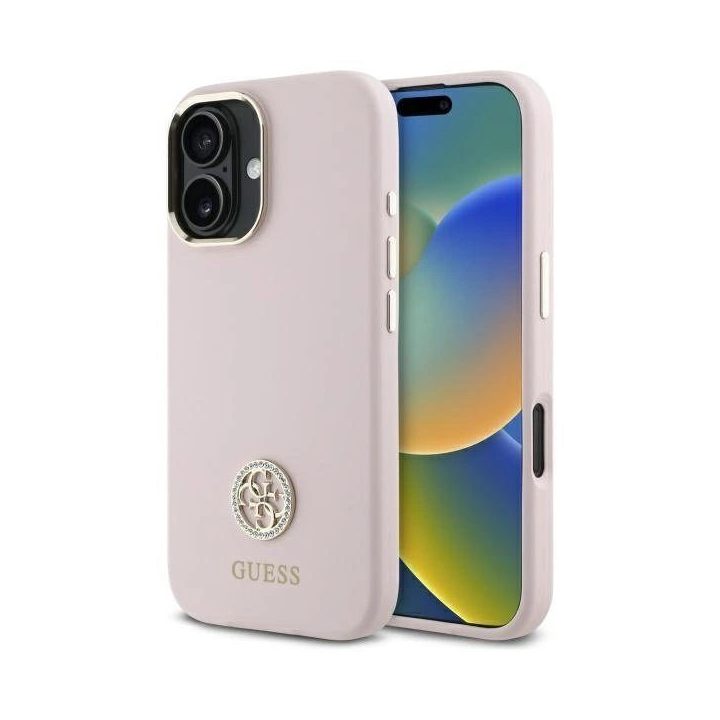 dėklas iPhone 16 telefonui - šviesiai rožinis