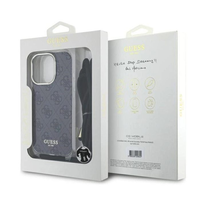 Dėklas iPhone 16 Pro Max telefonui - juodos spalvos
