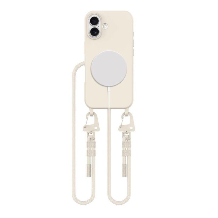 dėklas su dirželiu iPhone 16 - Smėlio spalvos