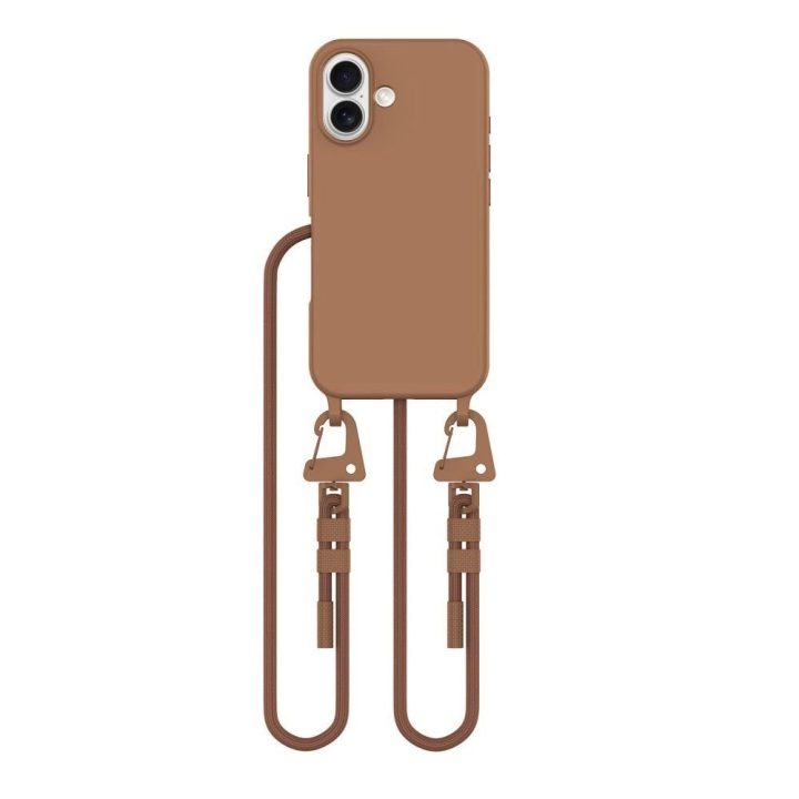 MagSafe dėklas su virvele iPhone 16 - rudas