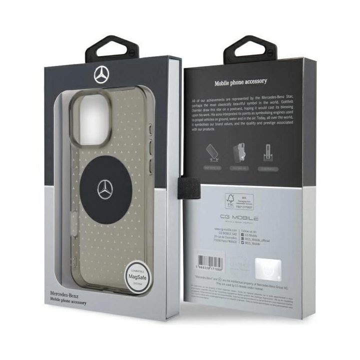 Mercedes“ MB kortelės iPhone 16 Pro“ – juoda