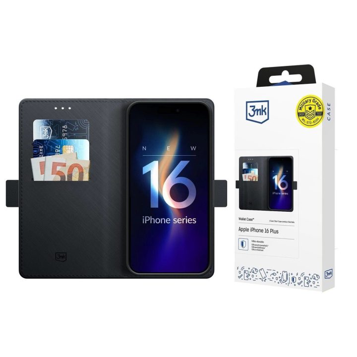 telefono dėklas iPhone 16 Plus - juoda
