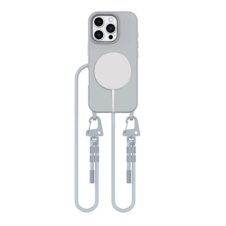 dėklas su virvele iPhone 16 Pro“ – pilkos spalvos