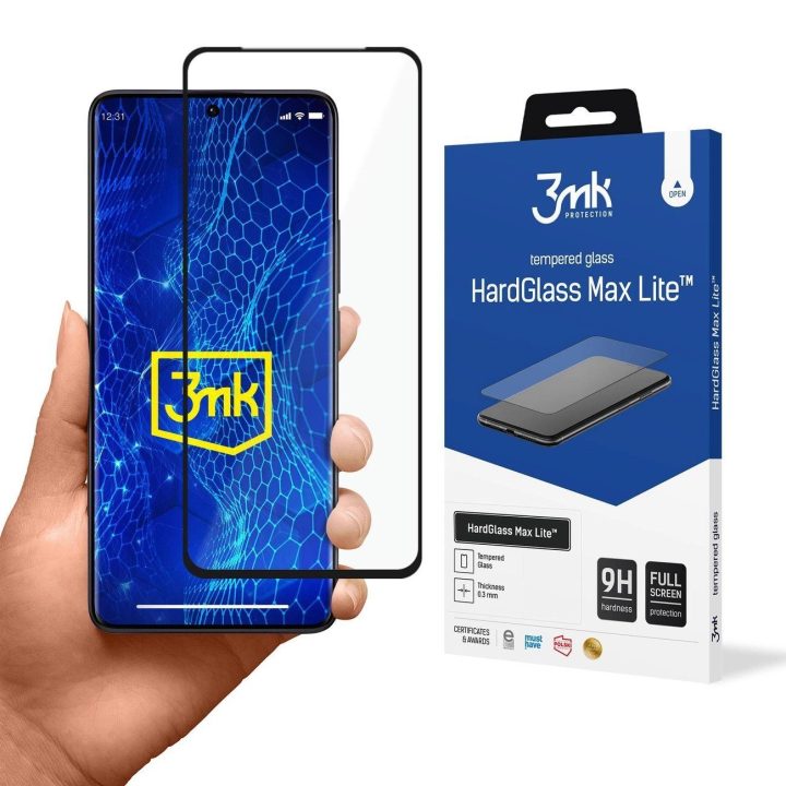 Užgrūdintas stiklas Lite su juodu rėmeliu Xiaomi Redmi Note 13 Pro+