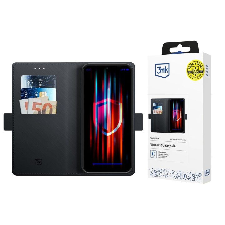 dėklas-piniginė išmaniajam telefonui Samsung Galaxy A14 4G“ – juodas