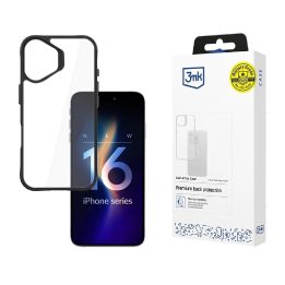 Dėklas skirtas iPhone 16 Plus“ – skaidrus su juodu rėmeliu