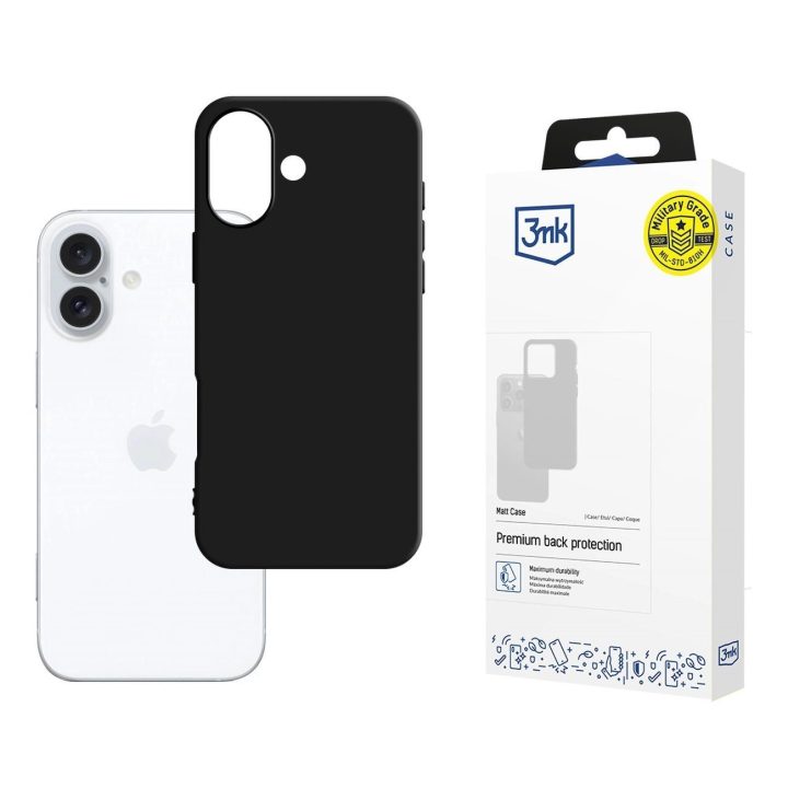 Matt Case for iPhone 16 Plus - Black