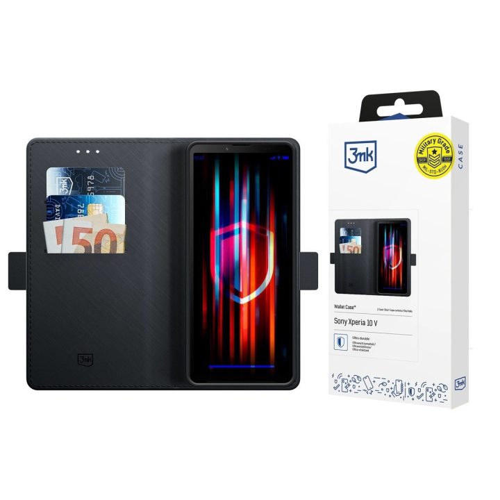 piniginė dėklas Sony Xperia 10 V“ - juodas
