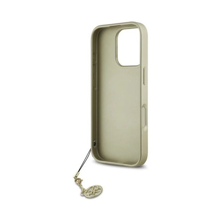 Guess 4G Charms Kolekcijos dėklas iPhone 16 Pro“ – juodas