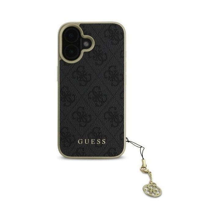 Guess 4G Charms kolekcijos dėklas iPhone 16 Plus“ – juodas