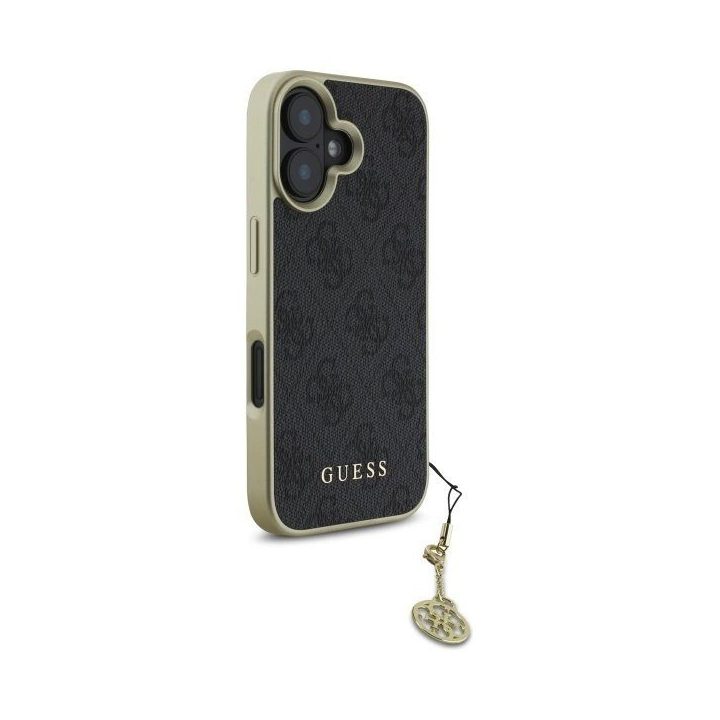 Guess 4G Charms kolekcijos dėklas iPhone 16 Plus“ – juodas