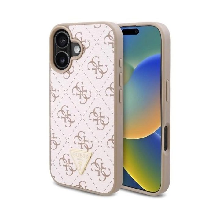 Guess nauja 4G trikampė dėžutė iPhone 16 Plus – balta