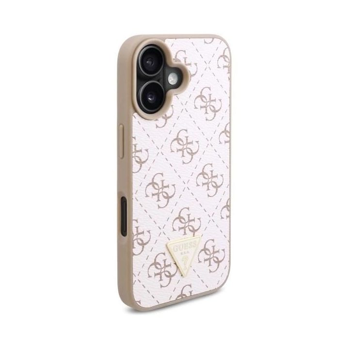 Guess nauja 4G trikampė dėžutė iPhone 16 Plus – balta