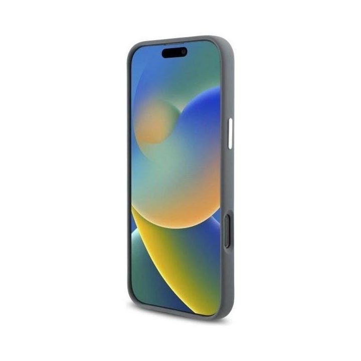 Mercedes“ silikoninis MagSafe dėklas su vertikaliais tonais iPhone 16 Pro Max“ – pilka